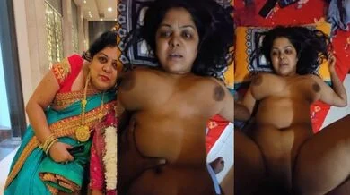 ,Missionary style sex of horny Indian aunty