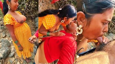 Tamil Bhabhi Giving Blowjob To Her Lover In The Forest Video